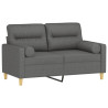 2-osobowa sofa z poduszkami, ciemnoszara, 120 cm, tkanina