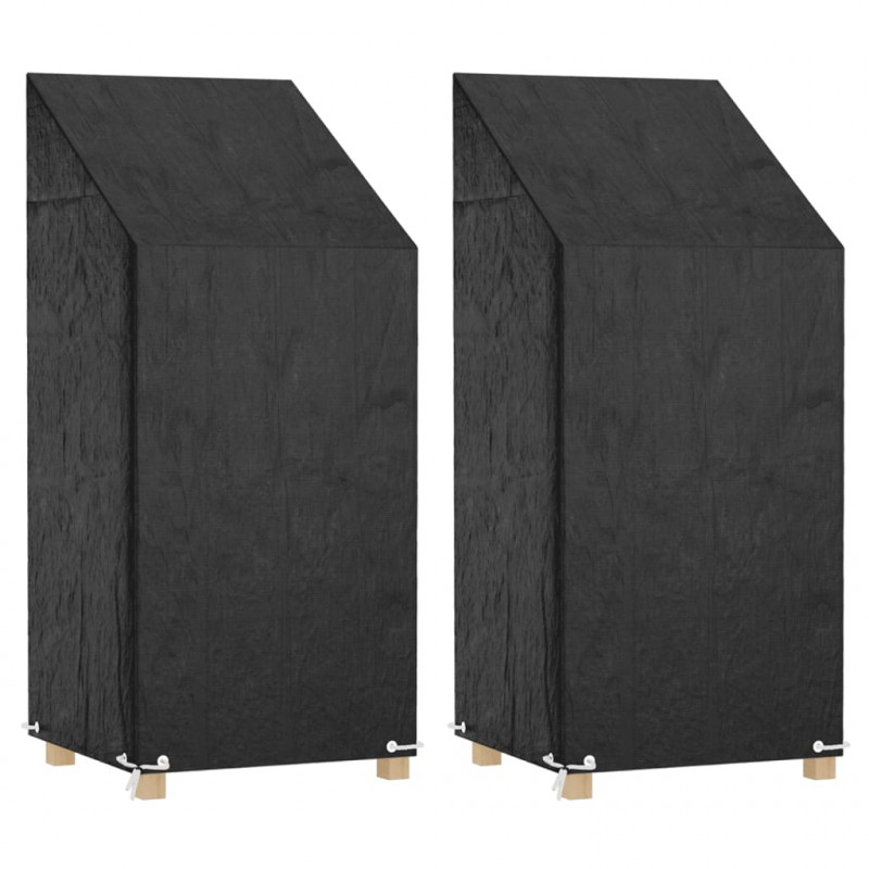 Pokrowce na krzesła ogrodowe, 2 szt., 8 oczek, 65x65x110/150 cm