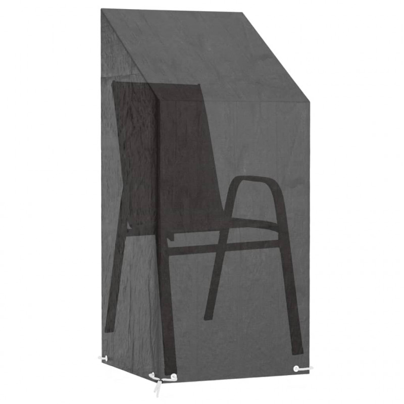 Pokrowce na krzesła ogrodowe, 2 szt., 8 oczek, 65x65x110/150 cm