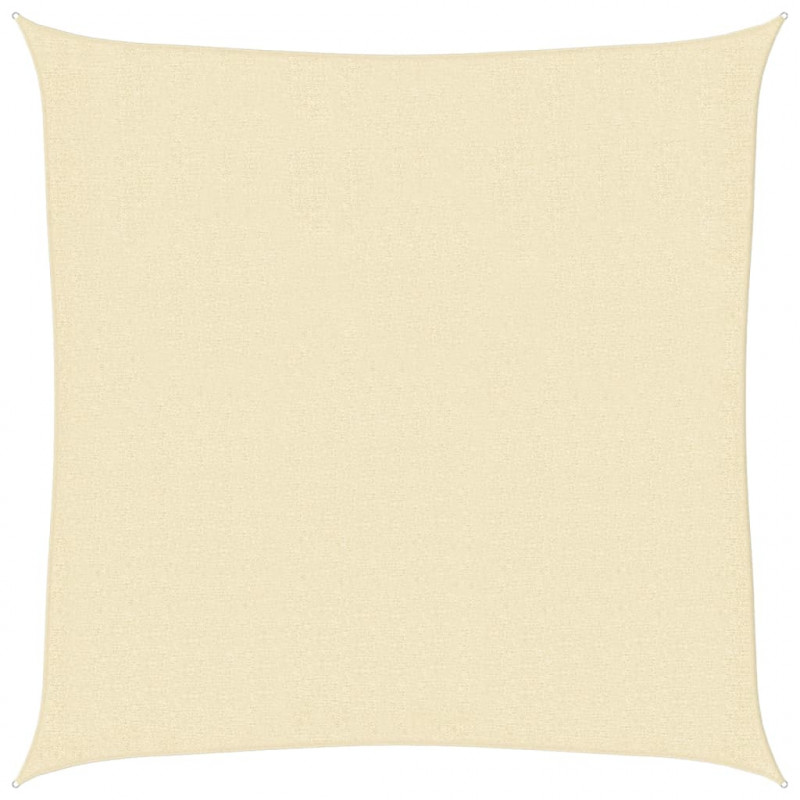 Żagiel przeciwsłoneczny, 160 g/m², kremowy, 3x3 m, HDPE