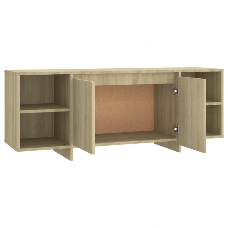 Szafka pod TV, dąb sonoma, 130x35x50 cm materiał drewnopochodny