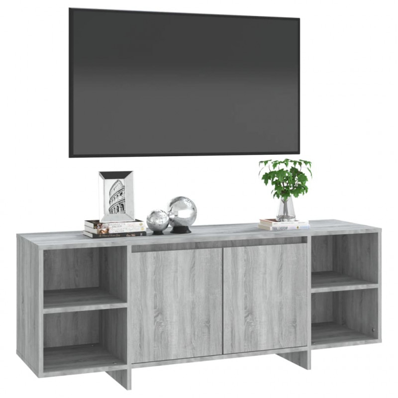 Szafka pod TV, szary dąb sonoma, 130x35x50 cm