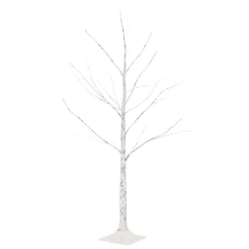 Brzoza z oświetleniem, 48 ciepłych białych LED, 120 cm