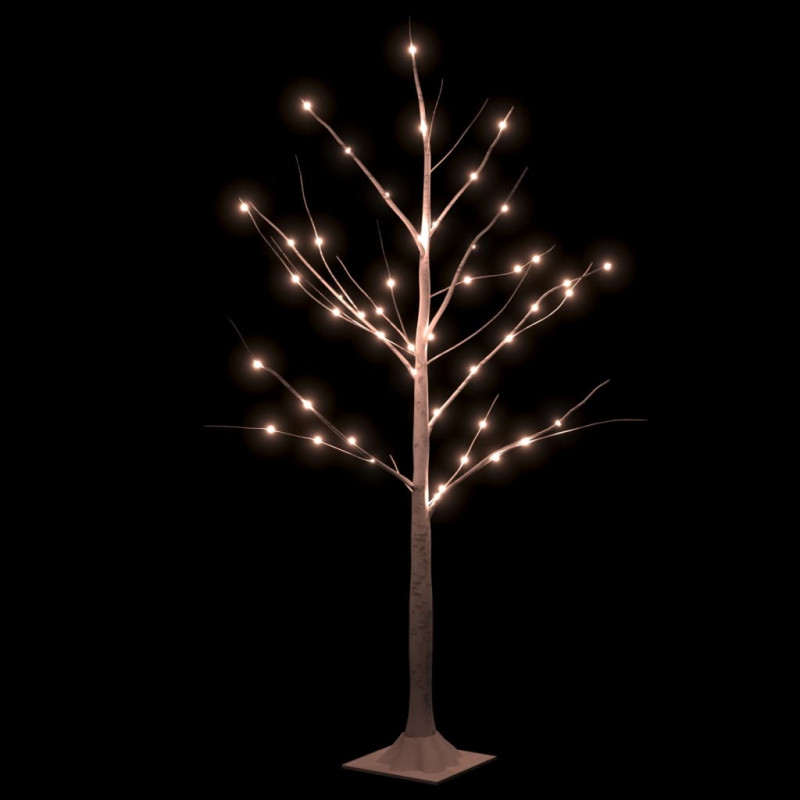 Brzoza z oświetleniem, 48 ciepłych białych LED, 120 cm