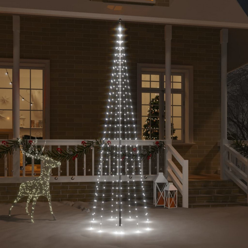 Choinka do montażu na maszcie, 310 zimnych białych LED, 300 cm