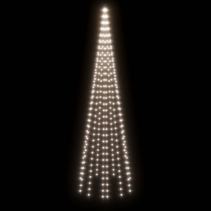 Choinka do montażu na maszcie, 310 zimnych białych LED, 300 cm
