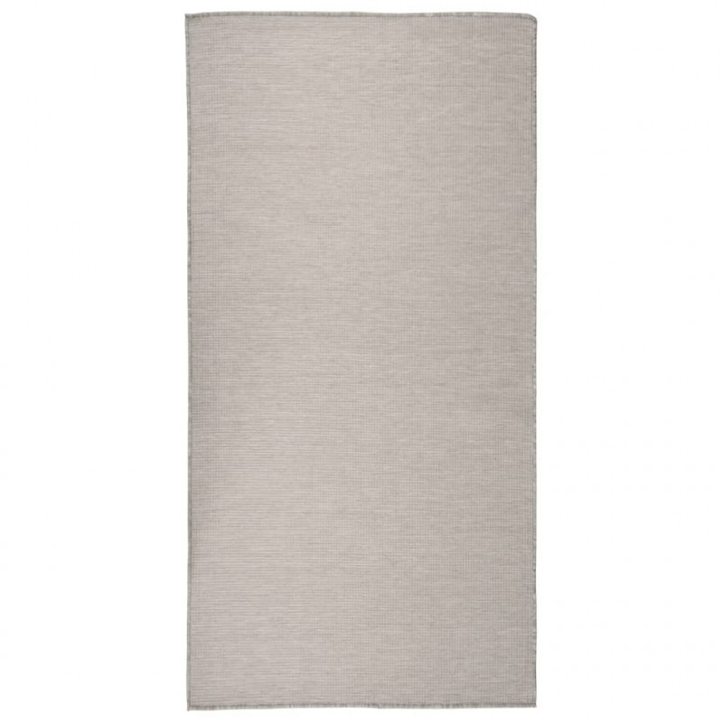 Dywan zewnętrzny o płaskim splocie, 100x200 cm, taupe