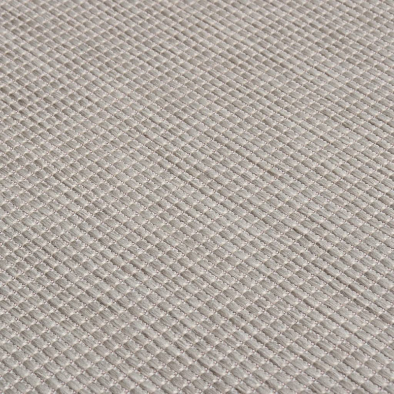 Dywan zewnętrzny o płaskim splocie, 100x200 cm, taupe