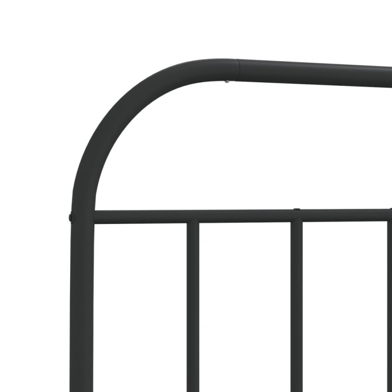 Metalowe wezgłowie, czarne, 107 cm