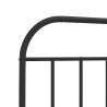 Metalowe wezgłowie, czarne, 107 cm
