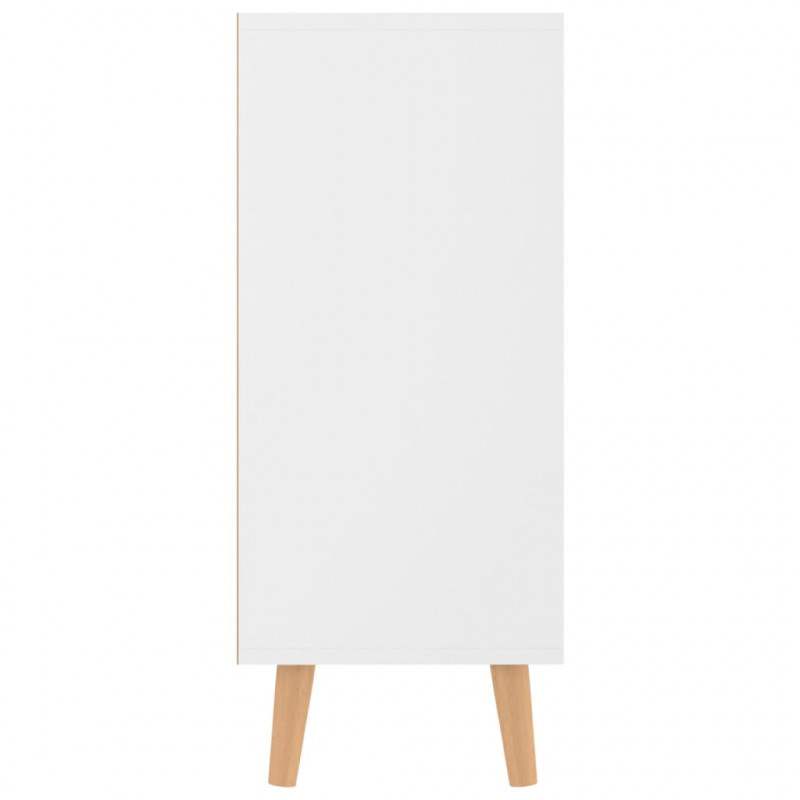 Szafka, biała z połyskiem, 90x30x72 cm, materiał drewnopochodny
