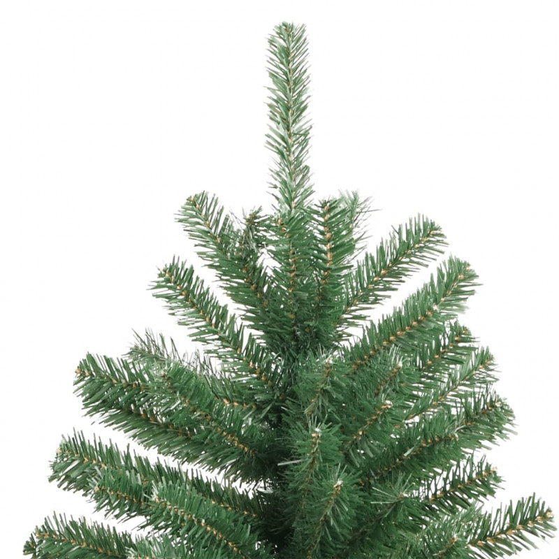 Sztuczna choinka zawiasowa ze stojakiem, zielona, 210 cm