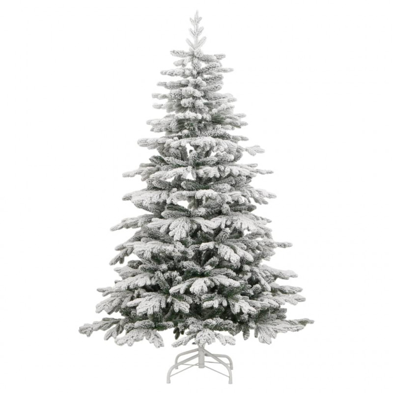 Sztuczna choinka zawiasowa, ośnieżona, 210 cm