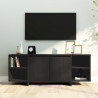 Szafka pod TV, czarna, 130x35x50 cm, materiał drewnopochodny
