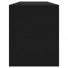 Szafka pod TV, czarna, 130x35x50 cm, materiał drewnopochodny
