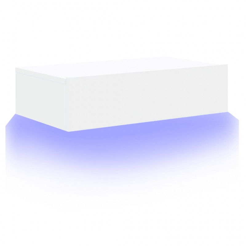 Szafka telewizyjna z LED, biała, 60x35x15,5 cm