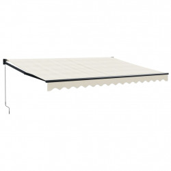 Zwijana markiza, kremowa, 4x3 m, tkanina i aluminium