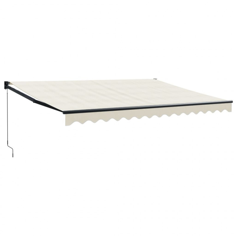 Zwijana markiza, kremowa, 4x3 m, tkanina i aluminium