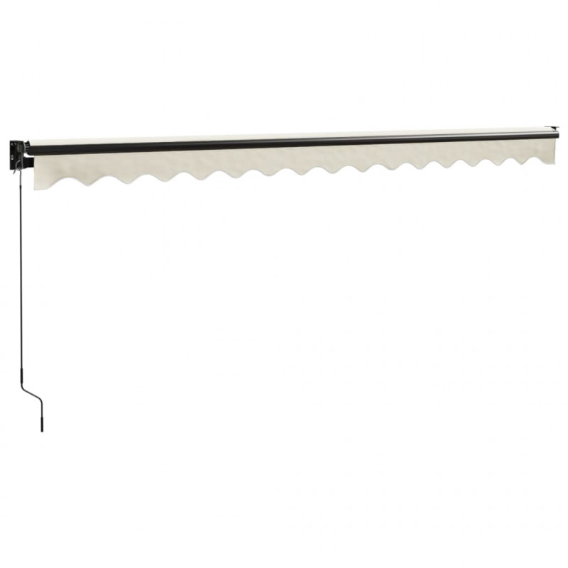 Zwijana markiza, kremowa, 4x3 m, tkanina i aluminium