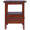 Szafka nocna, klasyczny brąz, lite drewno mahoniowe