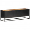 Szafka pod TV, 120x30x40 cm, drewno mango i naturalna trzcina