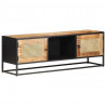 Szafka pod TV, 120x30x40 cm, drewno mango i naturalna trzcina