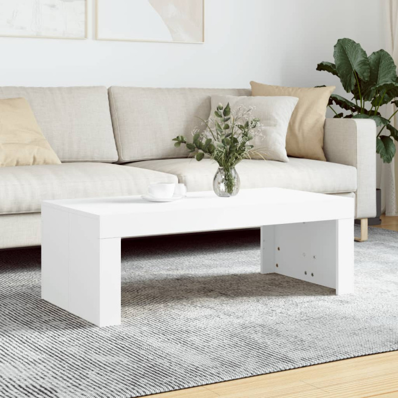 Stolik kawowy, biały 102x50x36 cm, materiał drewnopochodny