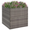 Donica ogrodowa, szara, 80x80x80 cm, rattan PE
