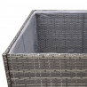 Donica ogrodowa, szara, 80x80x80 cm, rattan PE
