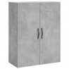 Witrynka, szarość betonu 69,5x34x180 cm materiał drewnopochodny