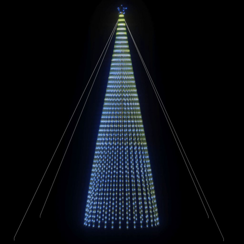 Stożkowa choinka z lampek, 1544 niebieskich LED, 500 cm