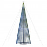 Stożkowa choinka z lampek, 1544 niebieskich LED, 500 cm
