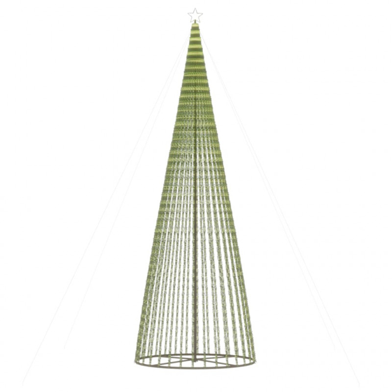 Stożkowa choinka z lampek, 1544 niebieskich LED, 500 cm