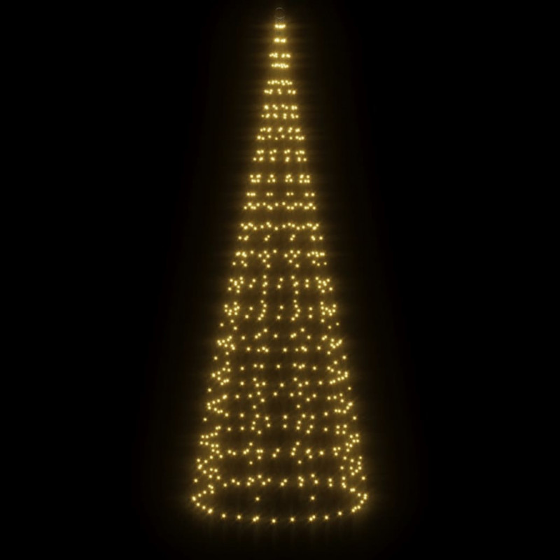 Choinka z lampek, na maszt, 550 ciepłych białych LED, 300 cm