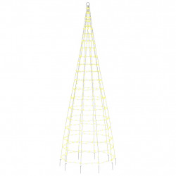 Choinka z lampek, na maszt, 550 ciepłych białych LED, 300 cm