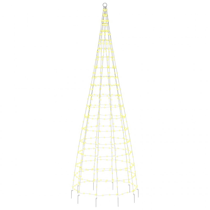Choinka z lampek, na maszt, 550 ciepłych białych LED, 300 cm