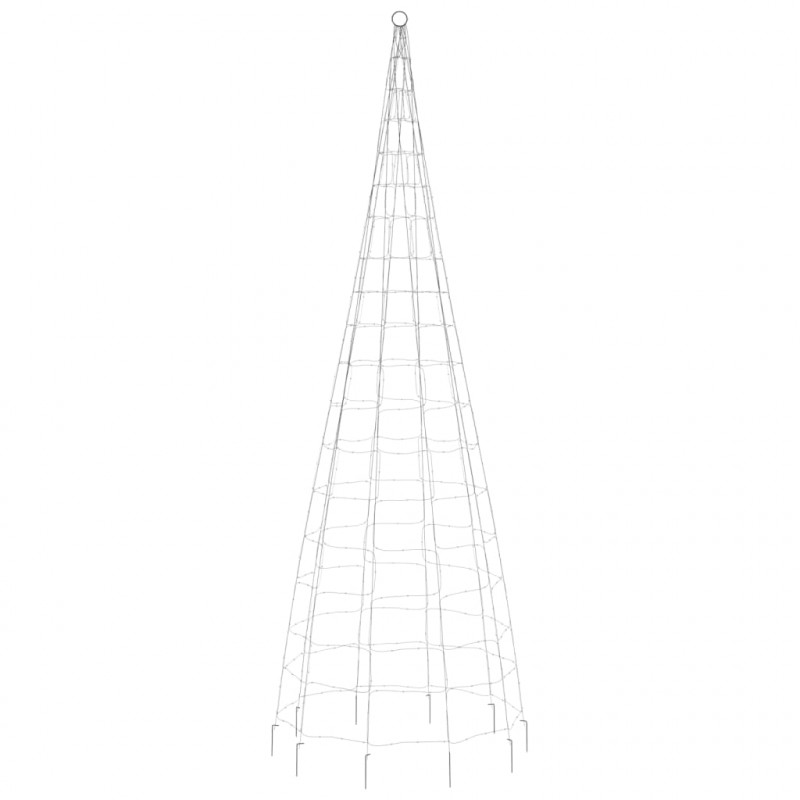 Choinka z lampek, na maszt, 550 ciepłych białych LED, 300 cm