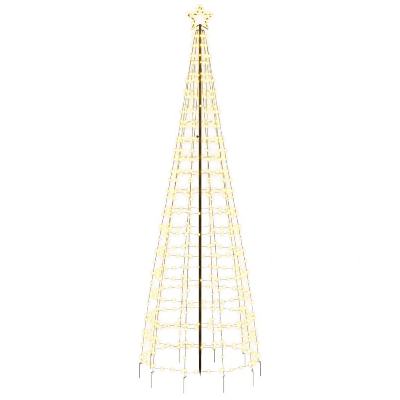 Choinka z lampek, z kołkami, 570 ciepłych białych LED, 300 cm