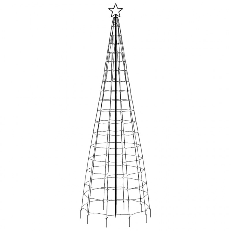Choinka z lampek, z kołkami, 570 ciepłych białych LED, 300 cm
