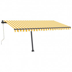 Automatycznie zwijana markiza, LED i czujnik wiatru, 450x350 cm
