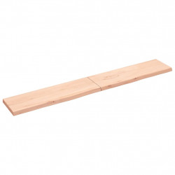 Półka, 200x30x(2-4) cm, surowe lite drewno dębowe