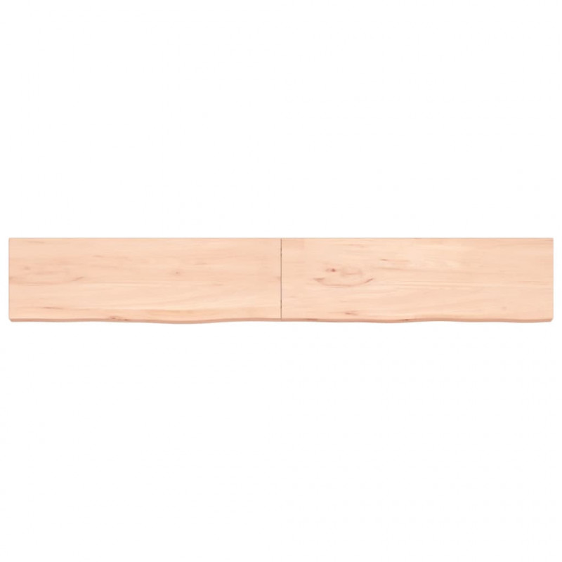 Półka, 200x30x(2-4) cm, surowe lite drewno dębowe