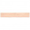 Półka, 200x30x(2-4) cm, surowe lite drewno dębowe
