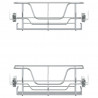 Wysuwane kosze druciane, 2 szt., srebrne, 45 cm