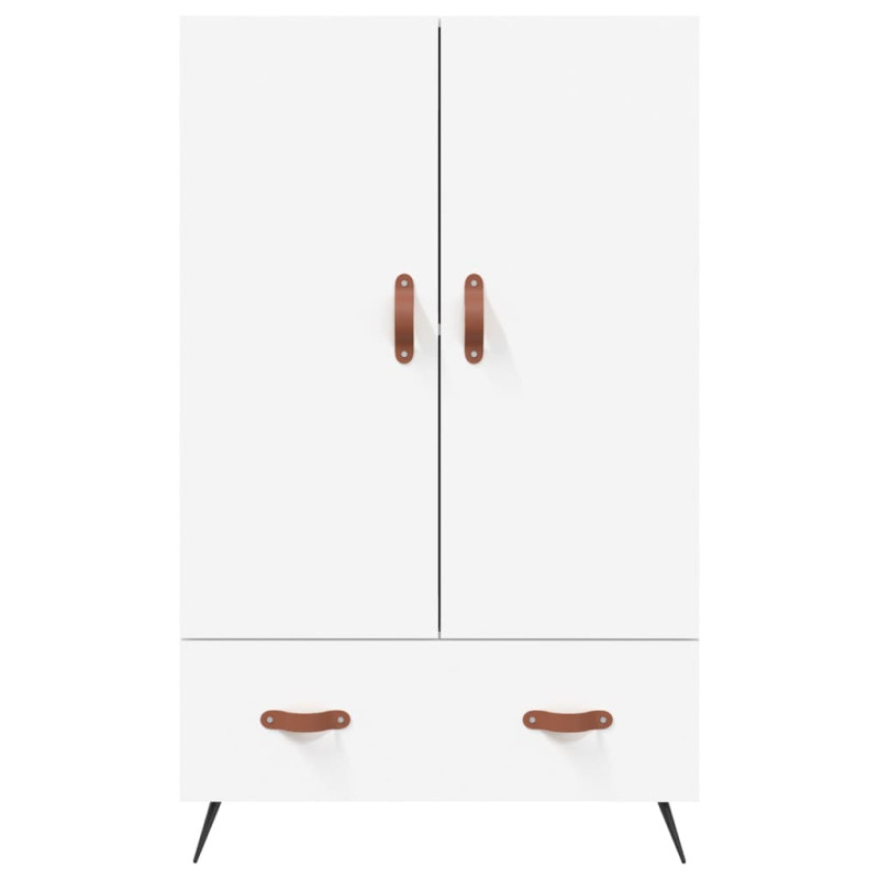 Wysoka szafka, biała, 69,5x31x115 cm, materiał drewnopochodny