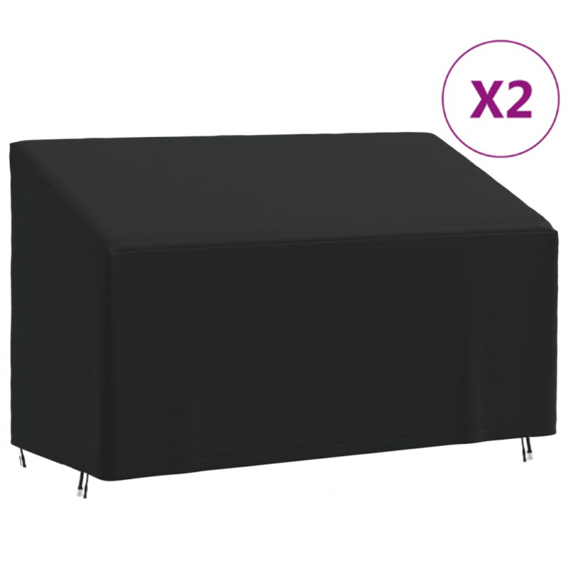 Pokrowce na ławkę 3-os., 2 szt., 165x70x65/94 cm, Oxford 420D