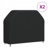 Pokrowce na grill ogrodowy, 2 szt., 162x61x122 cm, Oxford 420D