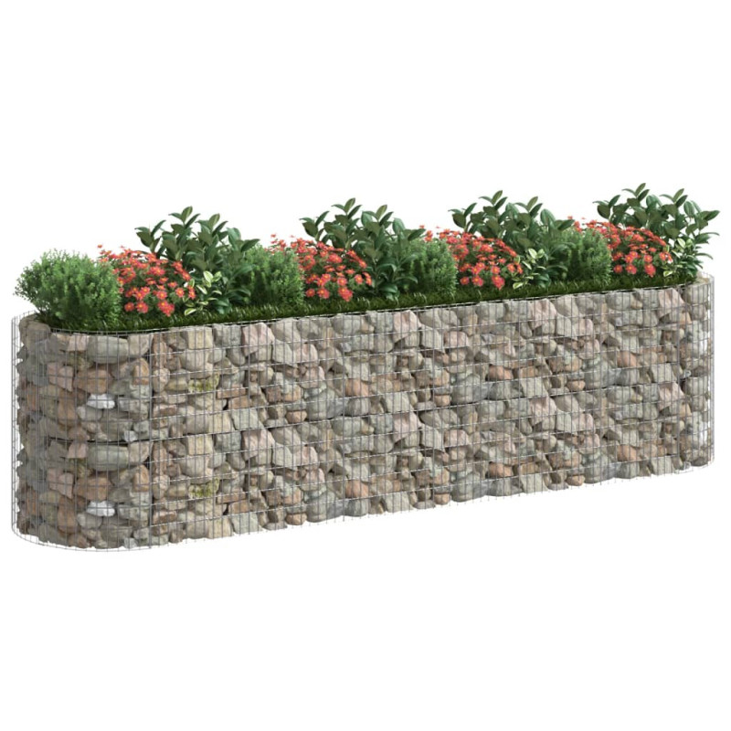 Podwyższona donica gabionowa galwanizowane żelazo 400x100x100cm