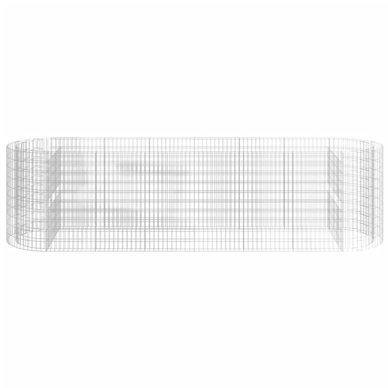 Podwyższona donica gabionowa galwanizowane żelazo 400x100x100cm