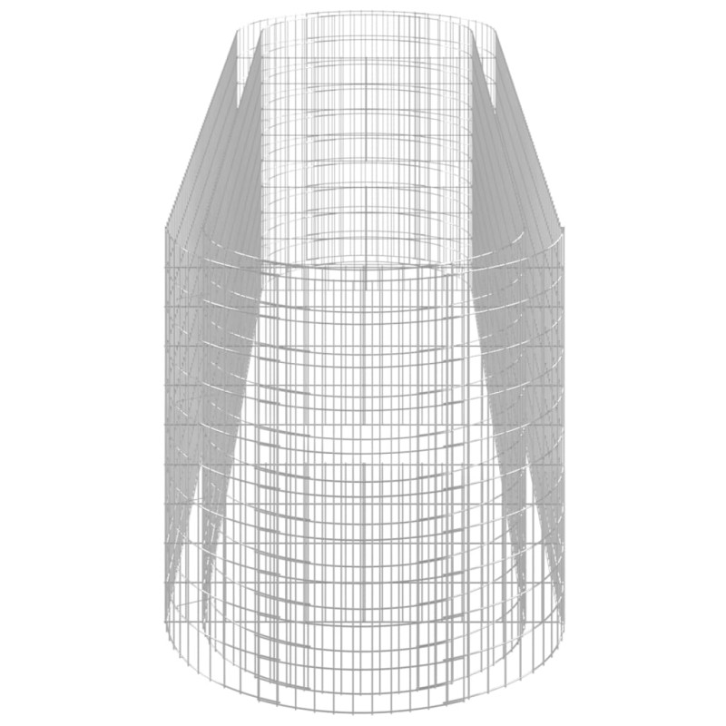 Podwyższona donica gabionowa galwanizowane żelazo 400x100x100cm
